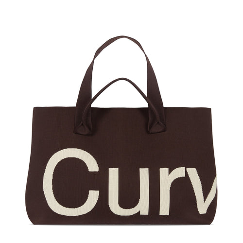 Curves Knit Tote (Chocolate) - view 1