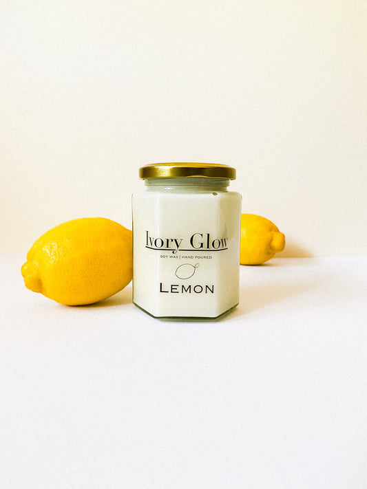 Luxury Handcrafted Lemon Candle | Vegan & Eco Friendly 