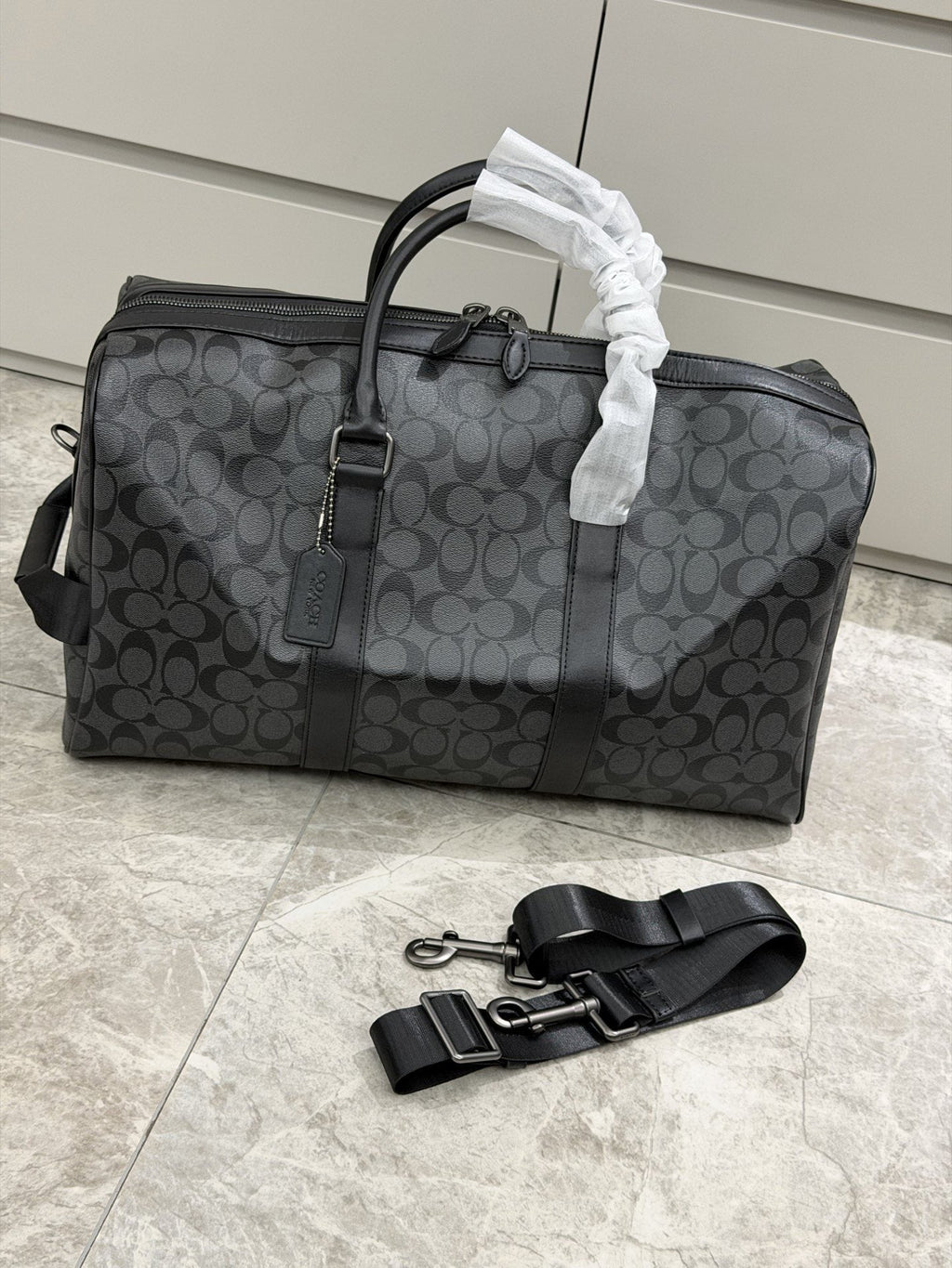 Coach C-Pattern Travel Duffel Bag — hero