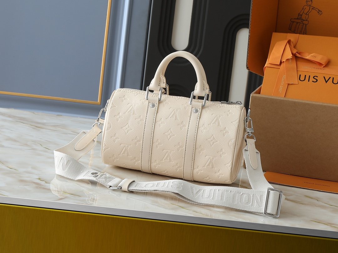 Louis Vuitton Keepall Monogram Taurillon Leather Handbag — back
