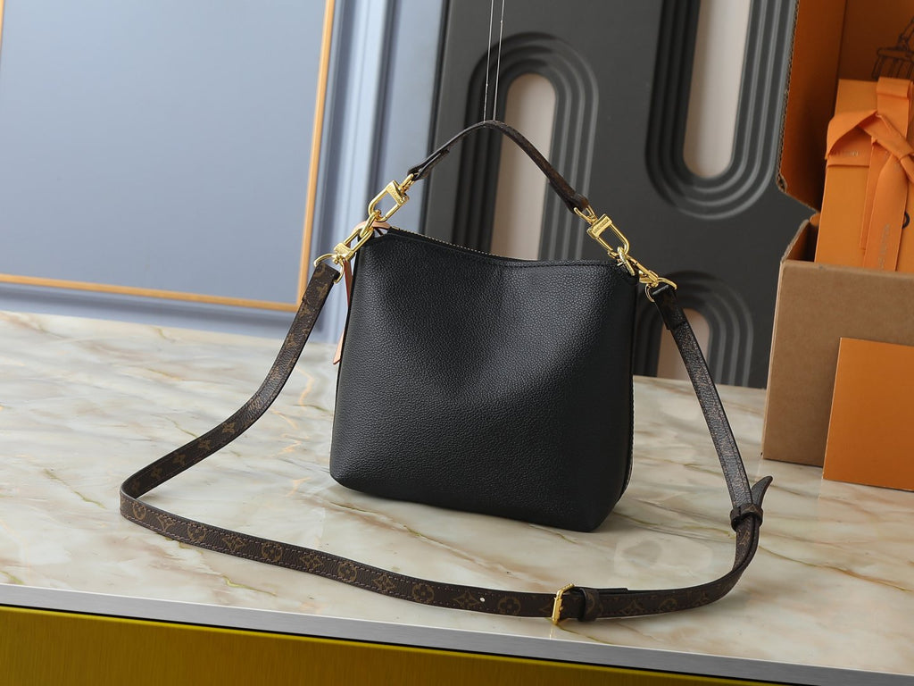 Louis Vuitton Multipass Black Monogram-Accent Handbag — back