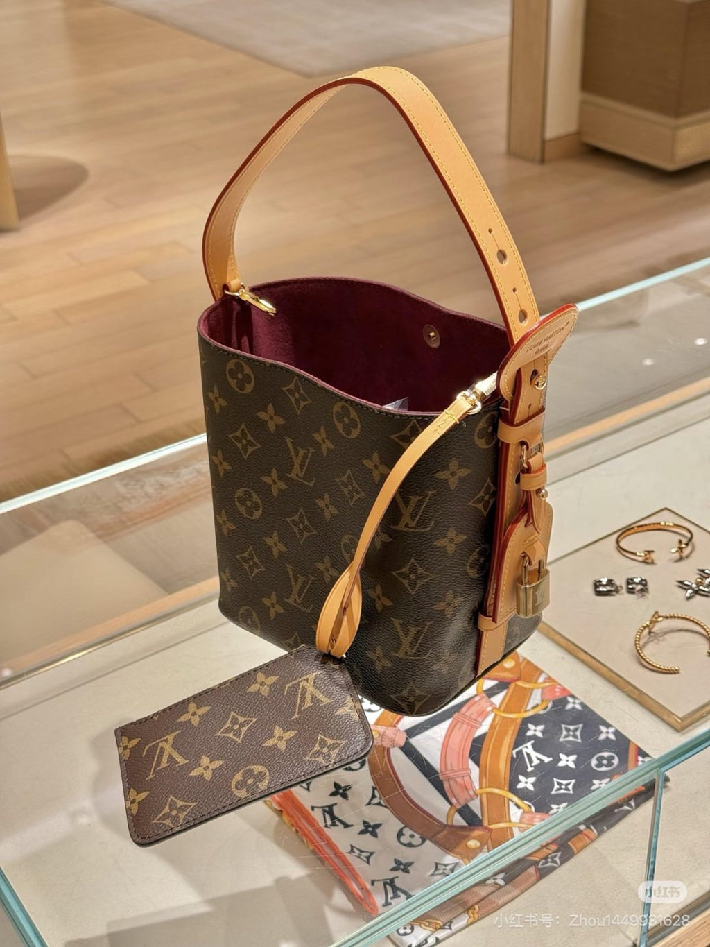 Louis Vuitton All In BB Monogram Bucket Bag — detail