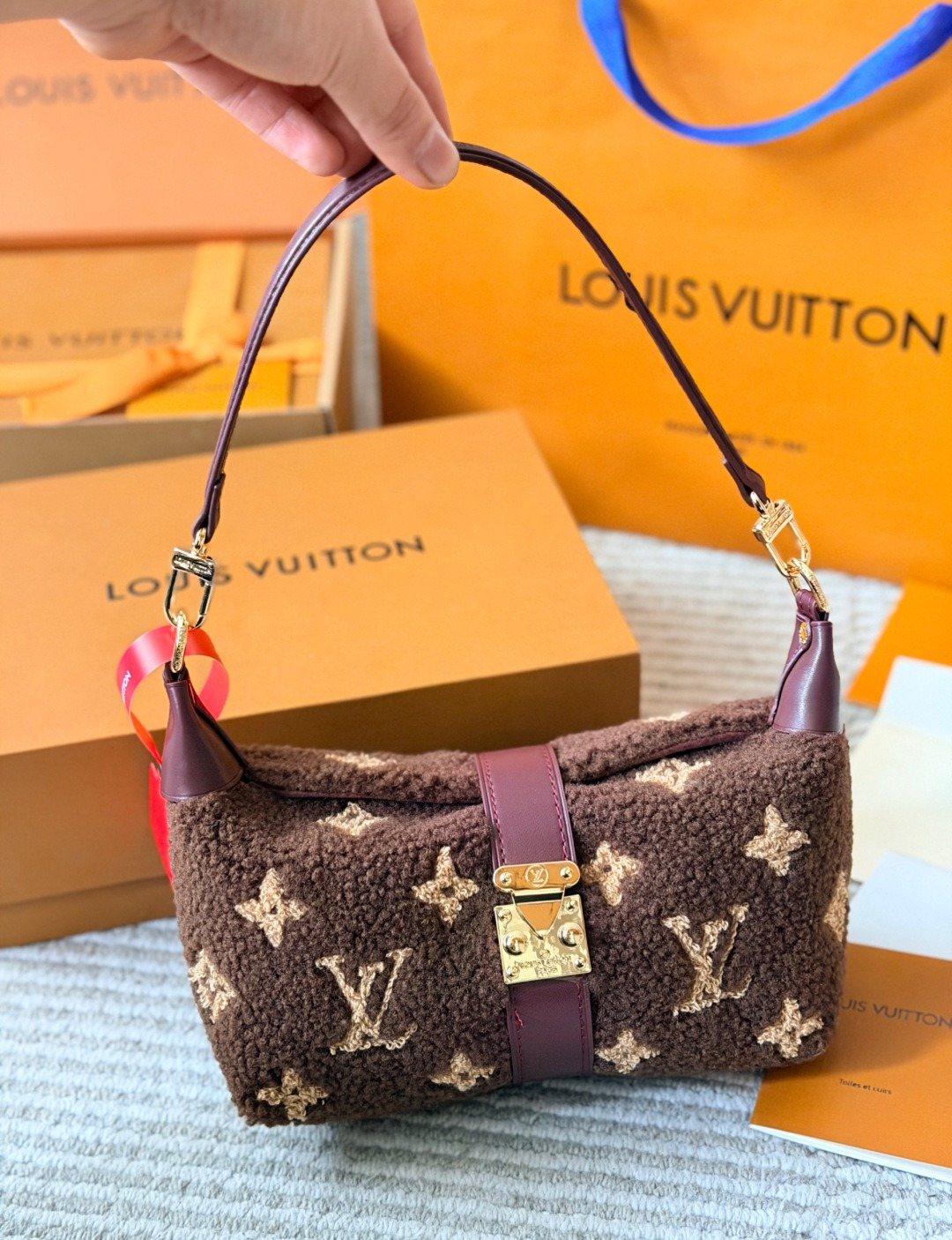 Louis Vuitton Monogram Plush Shoulder Bag — model