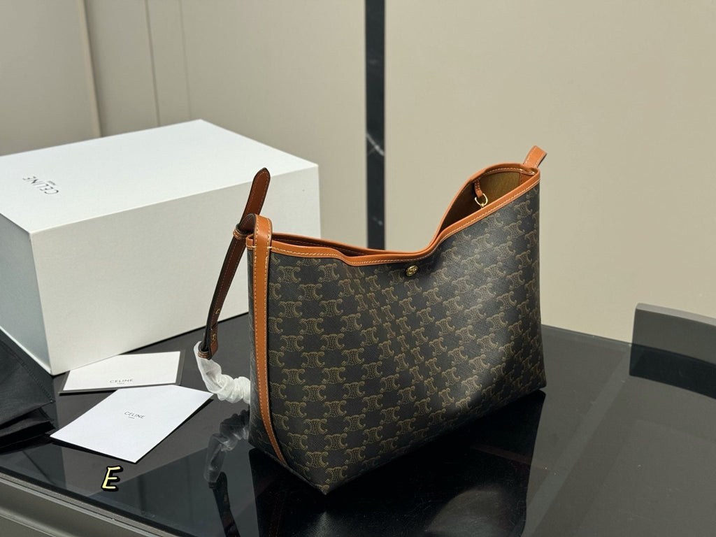 Celine Soft Shopper Monogram Bag with Pouch — back