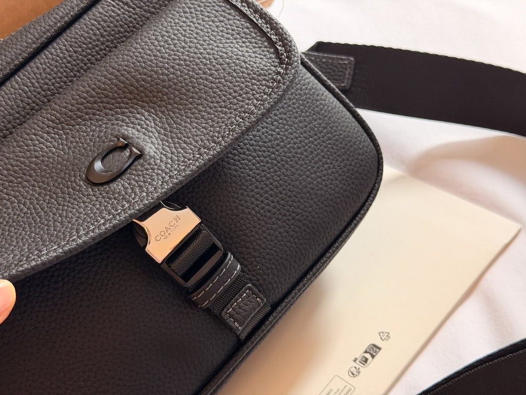 Coach Knox Buckle-Flap Crossbody Bag — detail