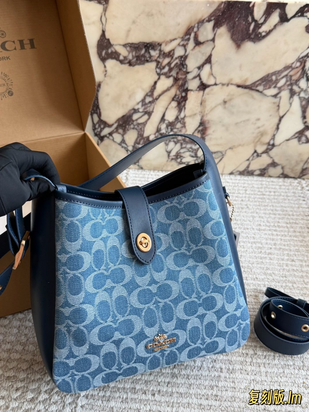 Coach Rounded-Tab Bucket Bag — front