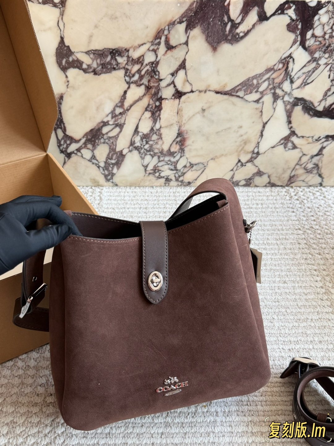 Coach Rounded-Tab Bucket Bag — front