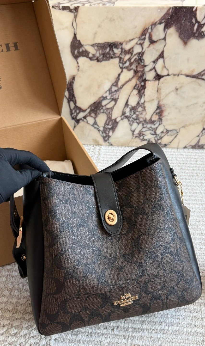 Coach Rounded-Tab Bucket Bag — front