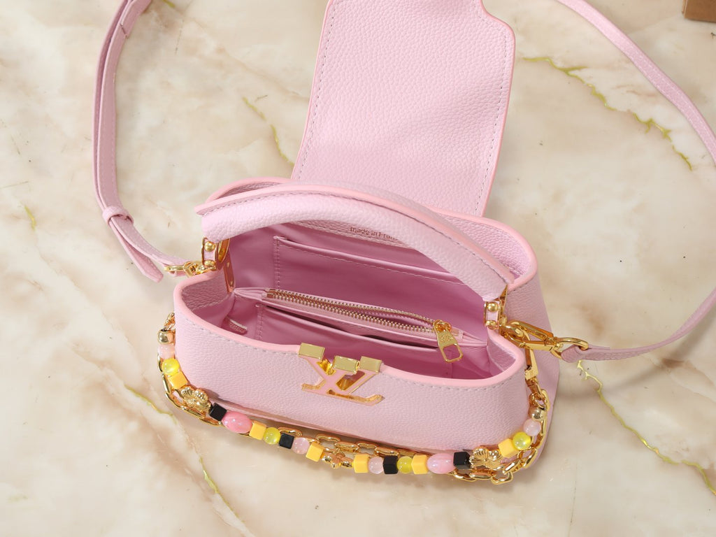 Louis Vuitton Capucines East-West Chain Top-Handle Bag — detail