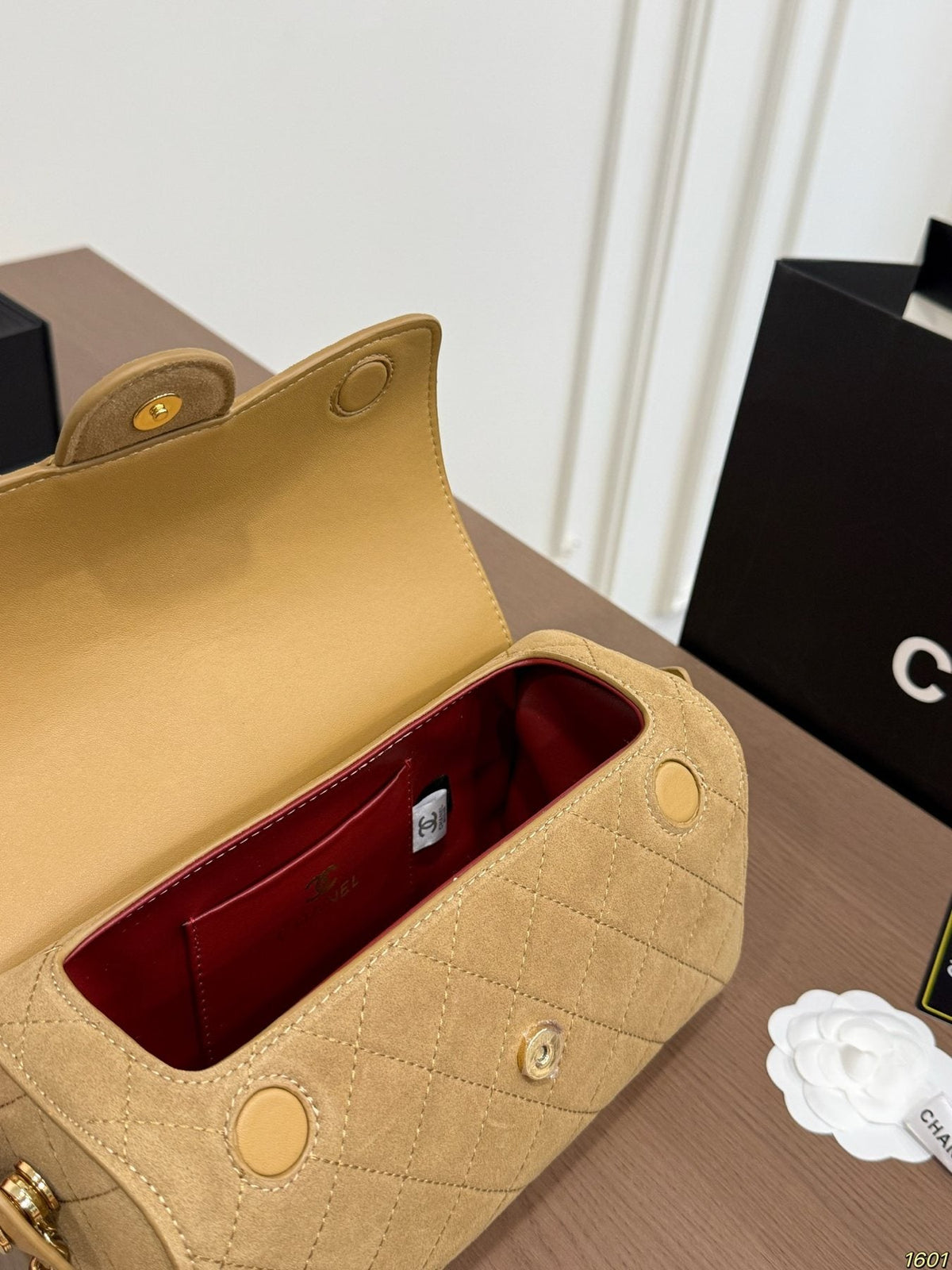 Chanel Quilted Bowling Shoulder Bag — detail