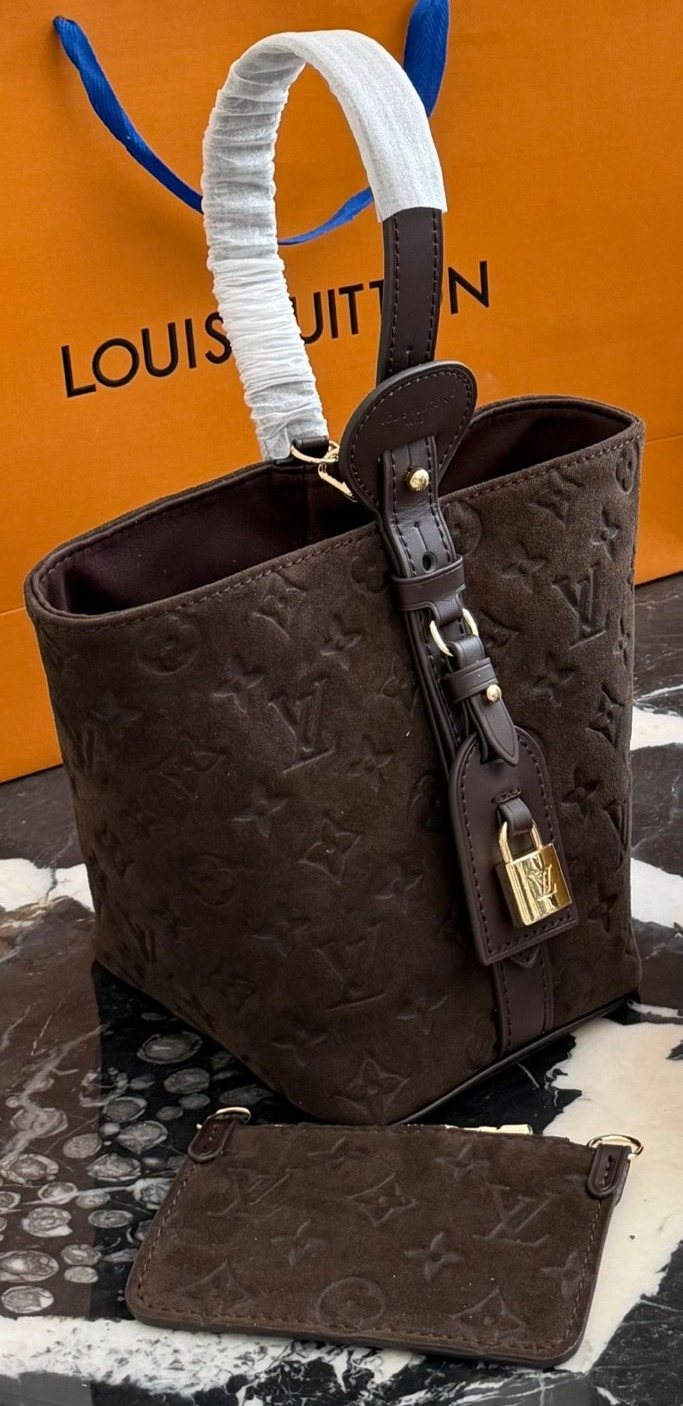 Louis Vuitton Allin BB Monogram Bucket Bag — front
