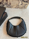 Saint Laurent Mombasa Pleated Crescent Shoulder Bag — hero