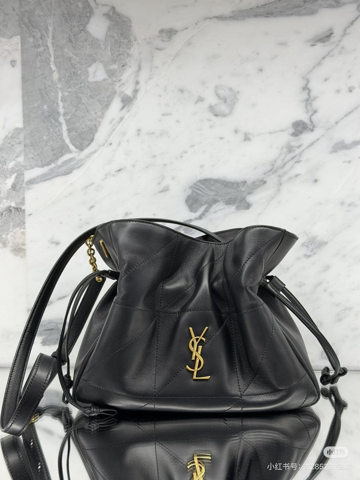 Saint Laurent Jamie Drawstring Shoulder Bag — front