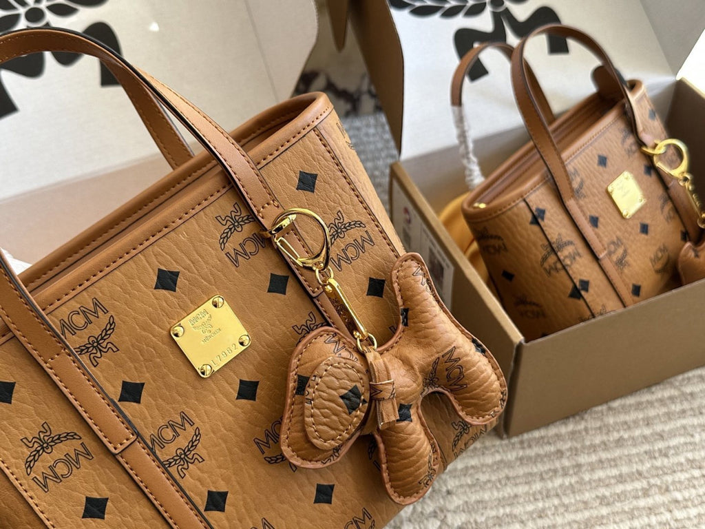 MCM Anya Monogram Tote — detail