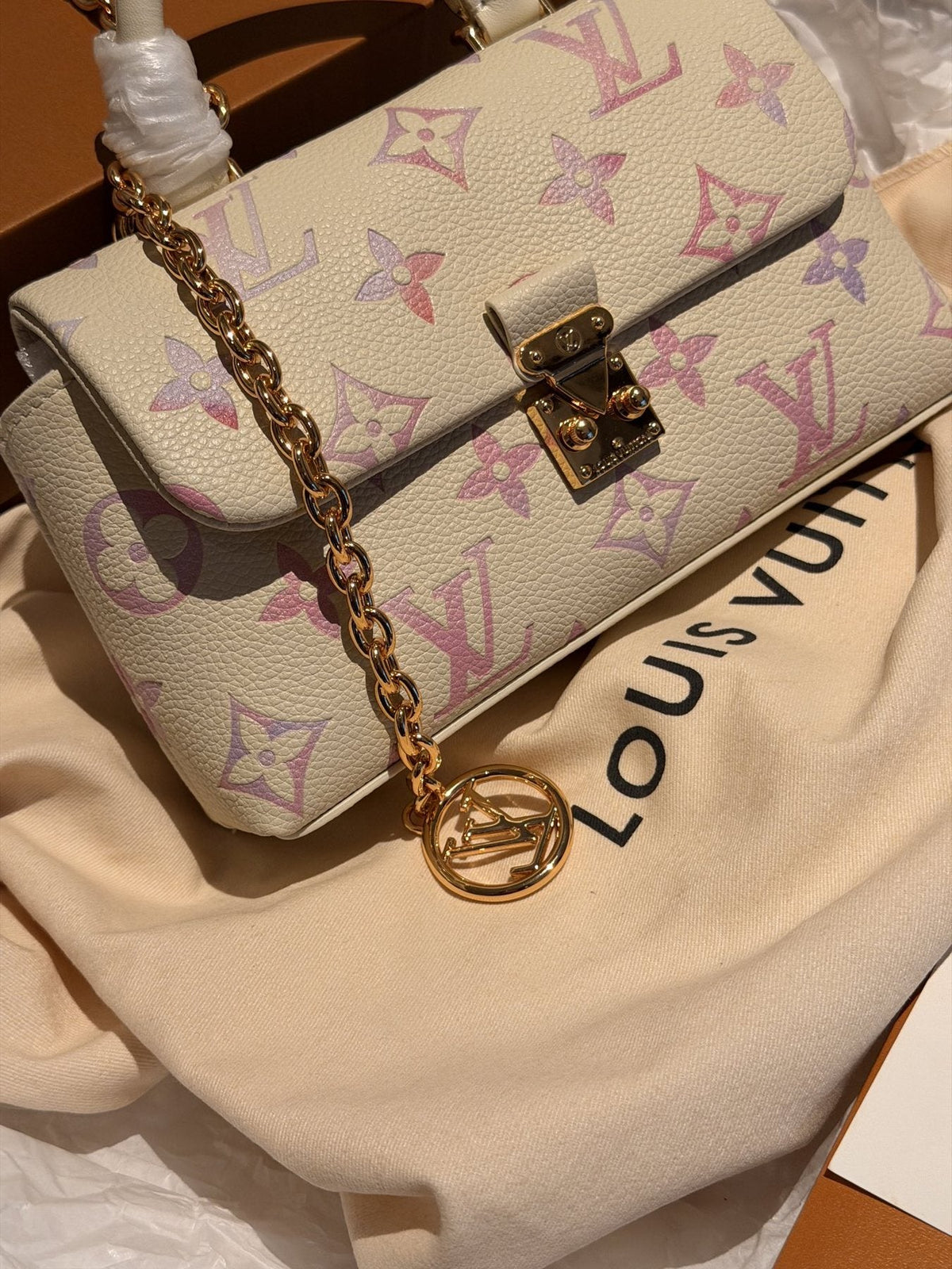Louis Vuitton Nano Madeleine Pastel Monogram Bag — detail