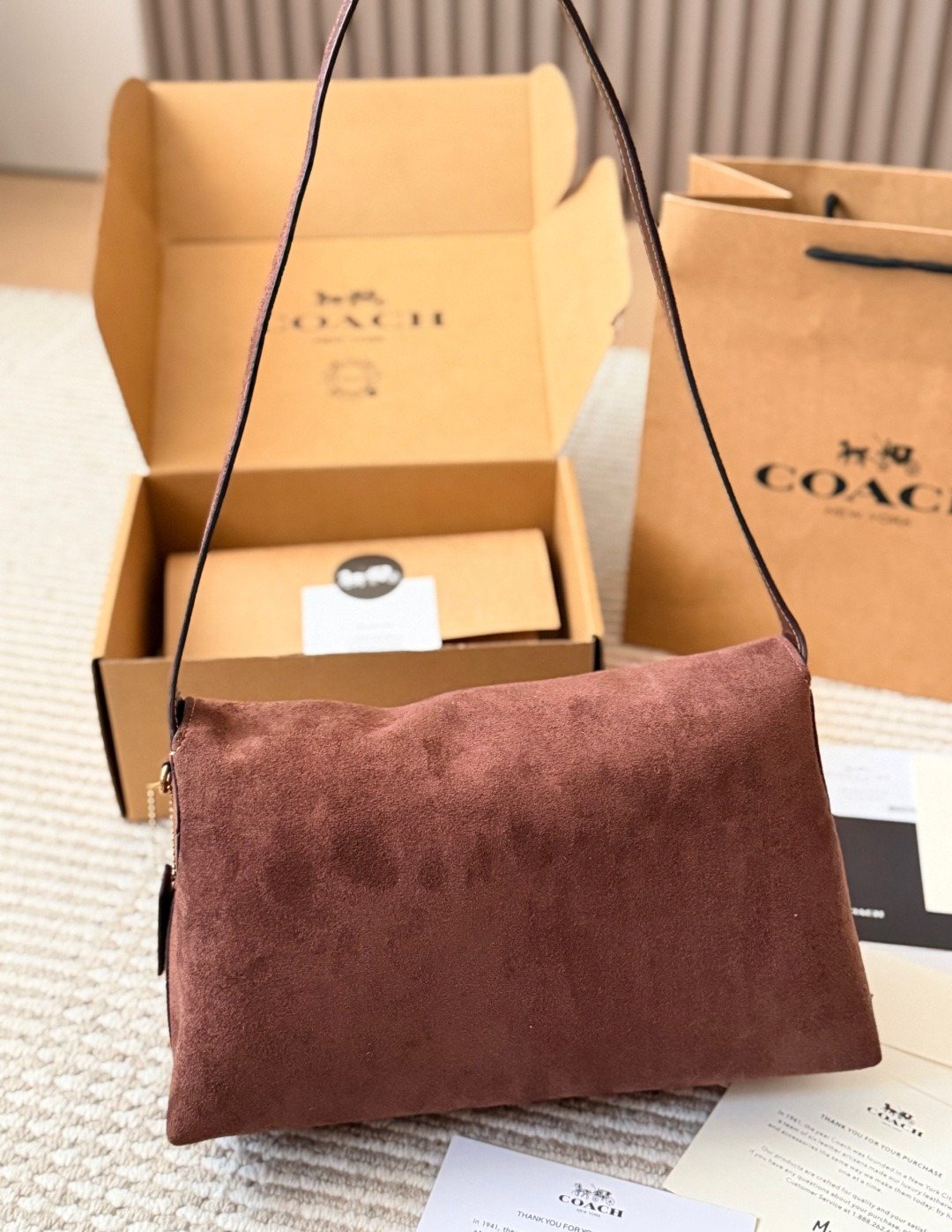 Coach Chelsea Textured Flap Shoulder Bag — back