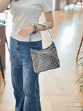 Goyard Patterned Hobo Shoulder Bag — model