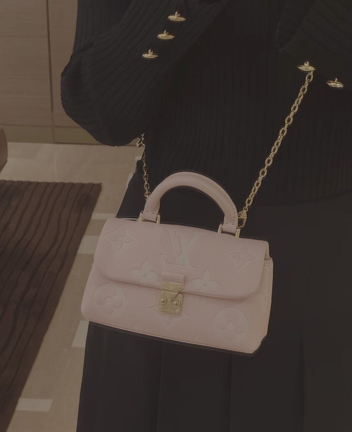 Louis Vuitton Madeleine Nano Top-Handle Flap Bag — model