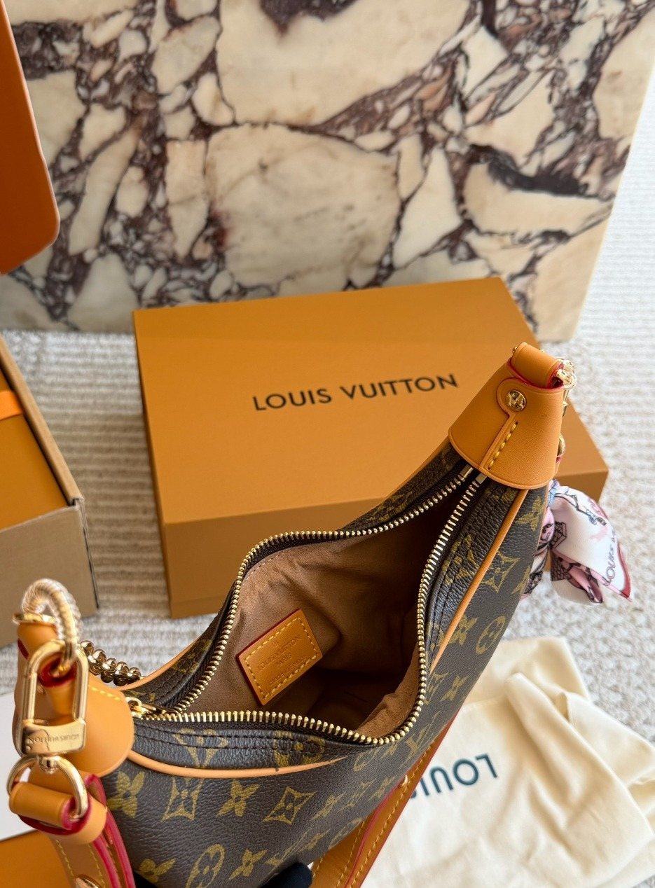 Louis Vuitton Loop Monogram Crescent Shoulder Bag — detail