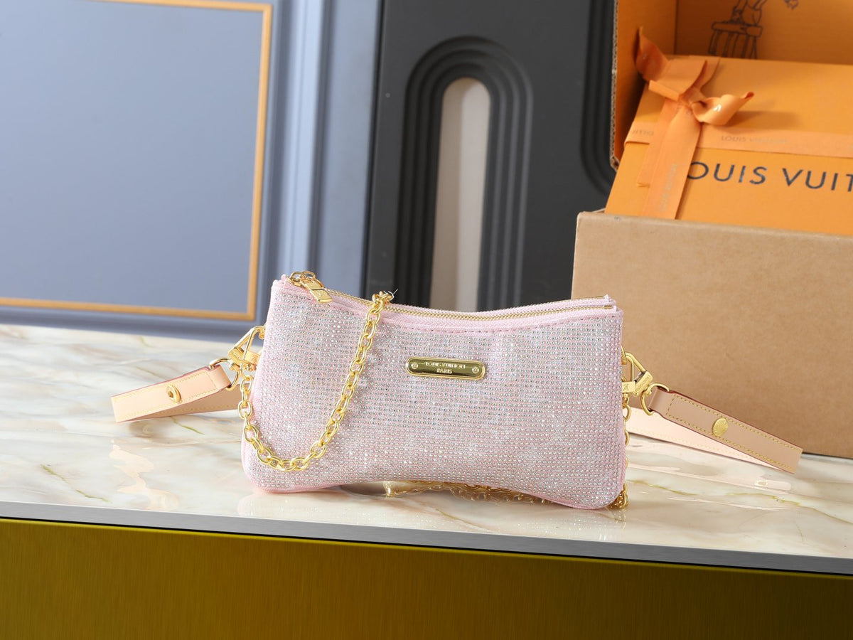 Louis Vuitton Liv Pochette Double-Zip Shoulder Bag — front