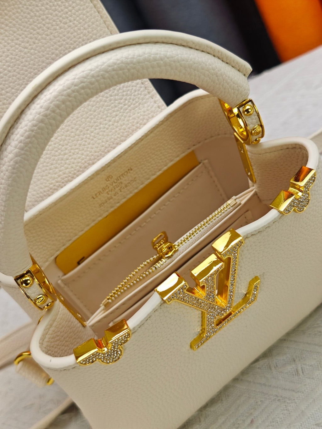 Louis Vuitton Capucines Flower Crown Top-Handle Bag — detail
