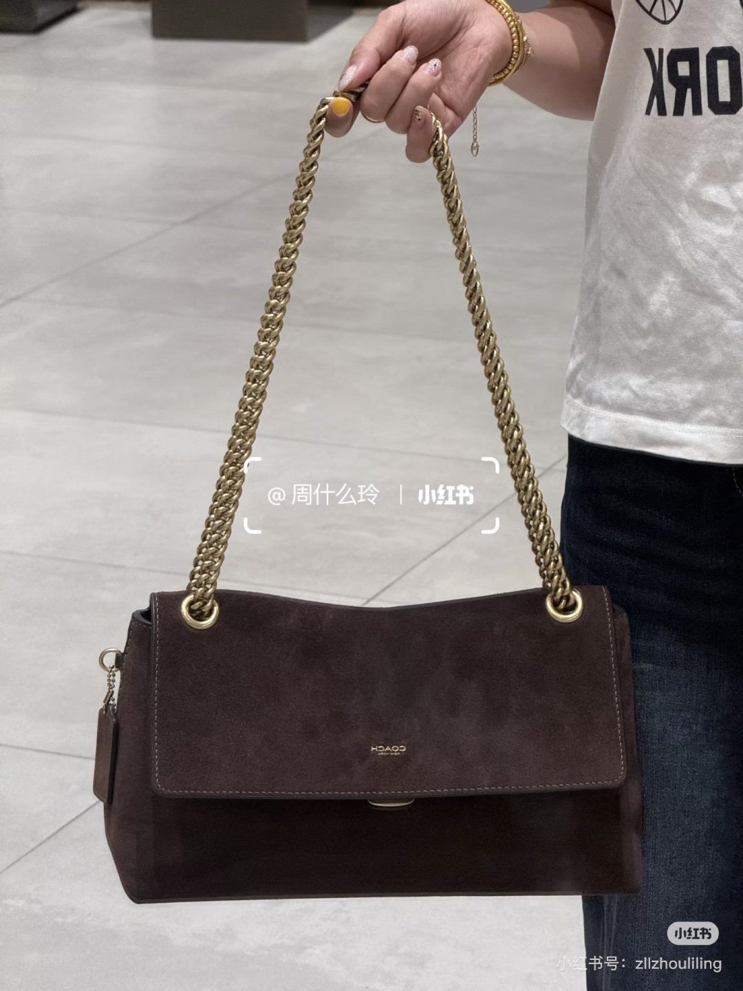 Coach Chelsea Chain-Strap Flap Shoulder Bag — model