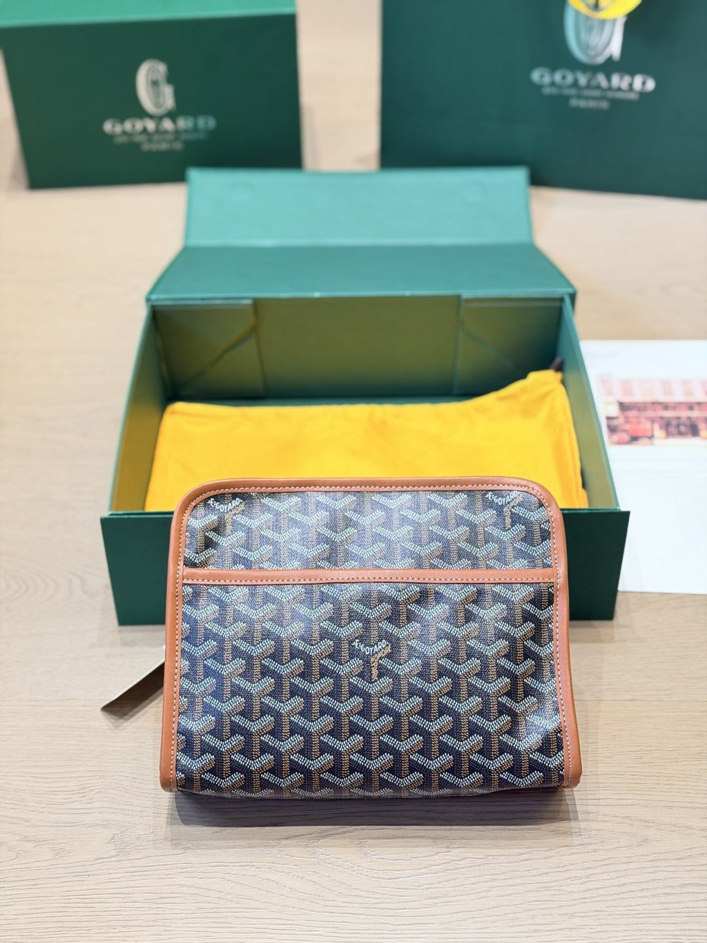 Goyard Patterned Zip Wallet with Front Pocket — hero