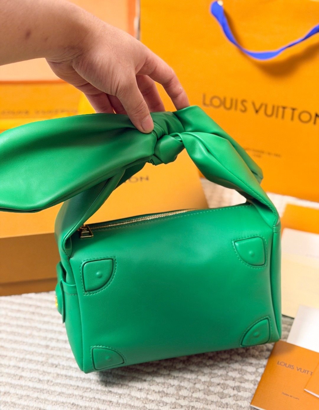 Louis Vuitton Bundle Trunk Knotted-Handle Handbag — model