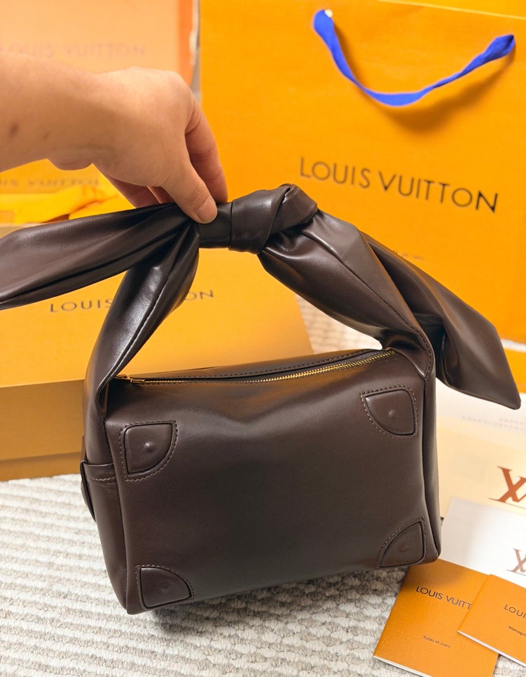 Louis Vuitton Bundle Trunk Knotted-Handle Handbag — model