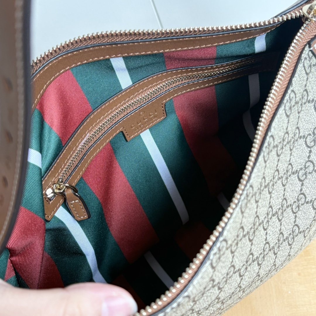 Gucci GG Emblem Monogram Shoulder Bag — front