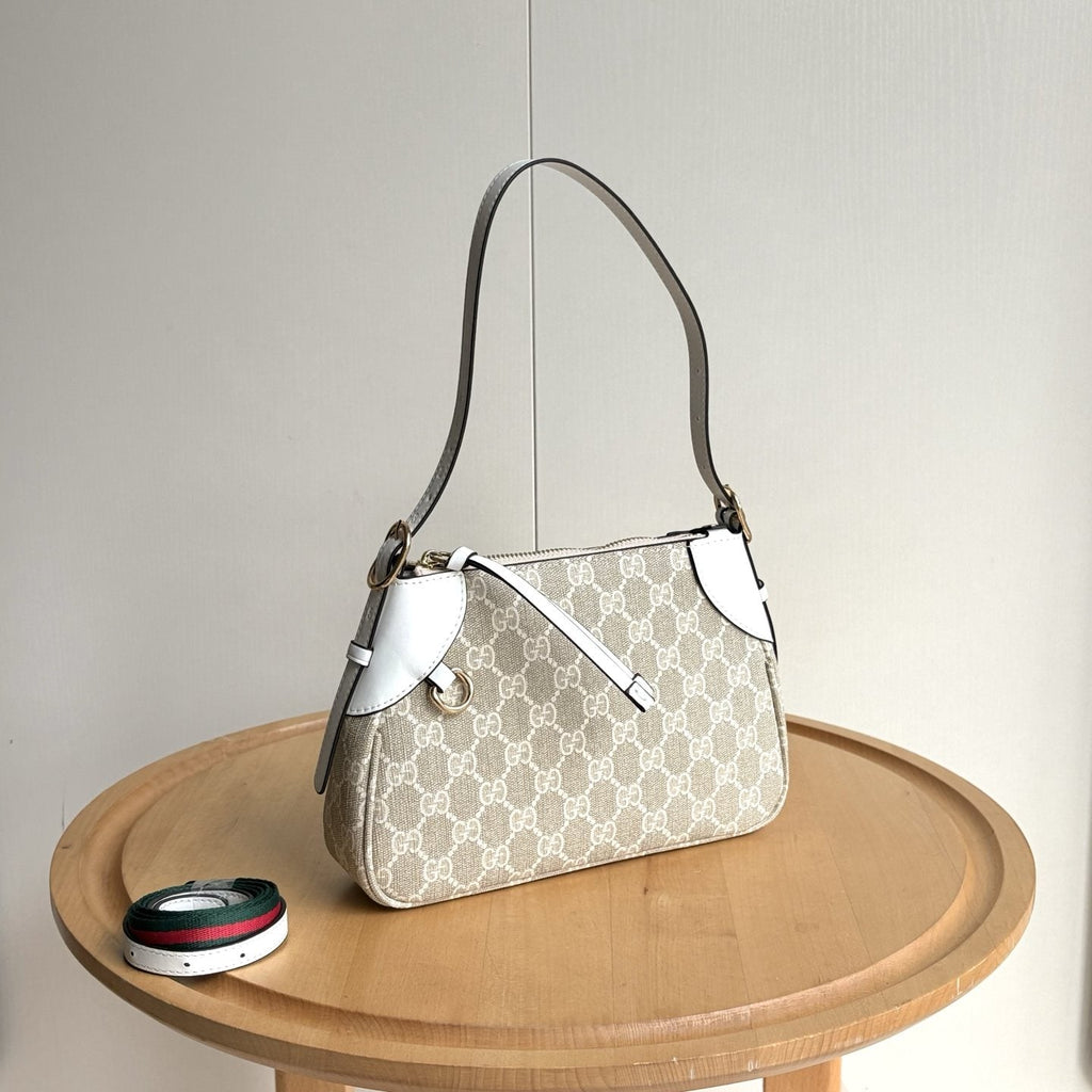 Gucci GG Emblem Monogram Shoulder Bag — front