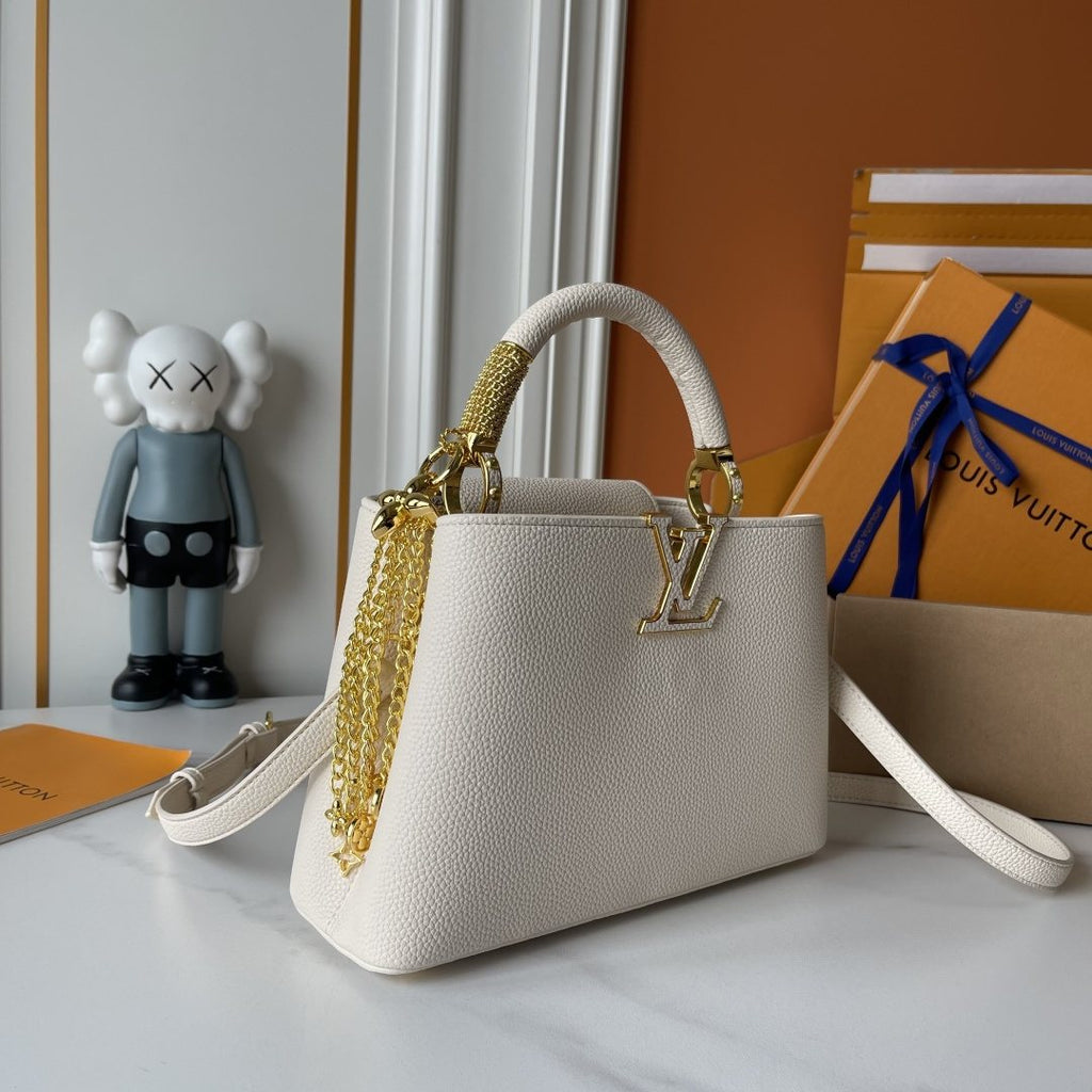 Louis Vuitton Capucines Nano V Mirage Top-Handle Bag — side