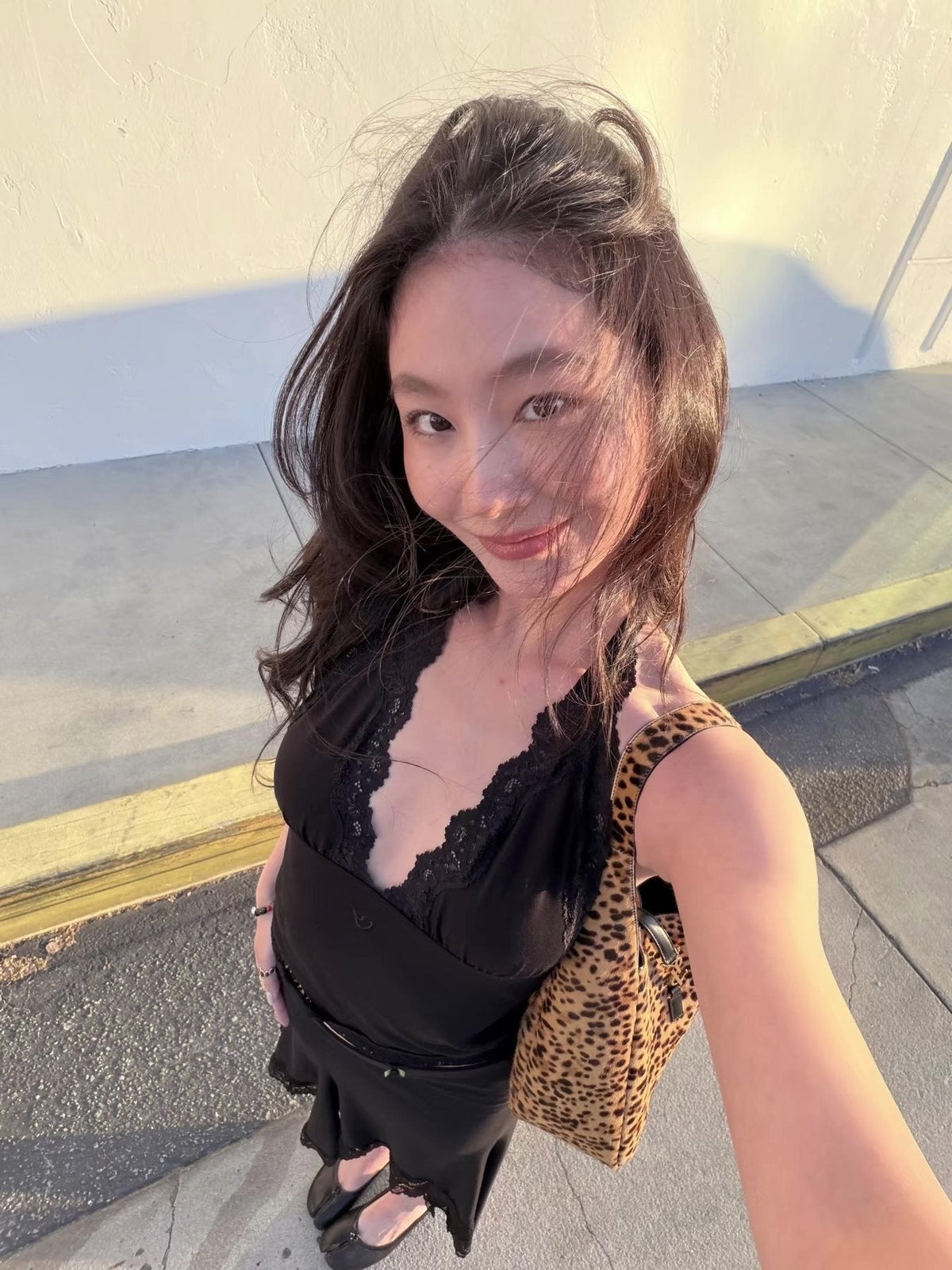 Saint Laurent Soft Hobo Leopard-Print Shoulder Bag — model