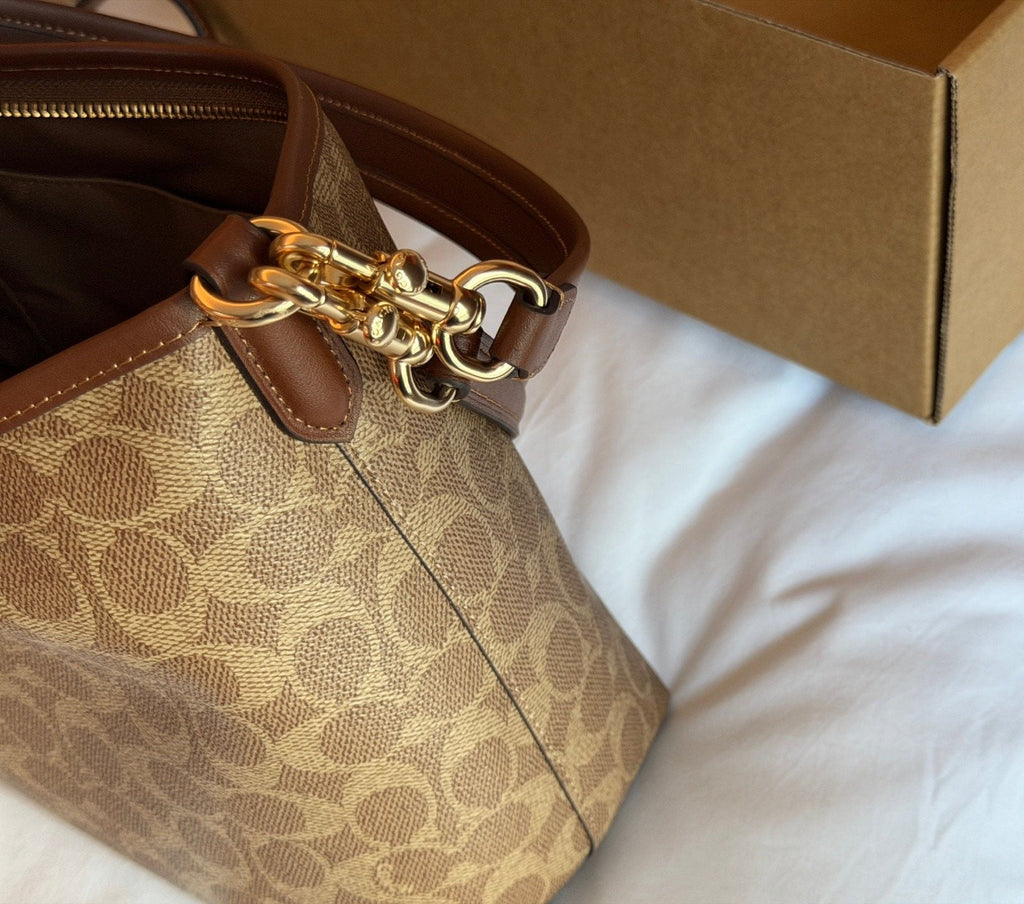 Coach Laurel Signature Print Hobo Bag — detail