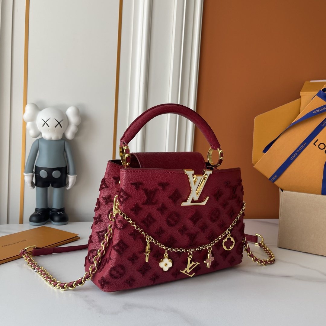 Louis Vuitton Capucines Monogram Charm Top-Handle Bag — front
