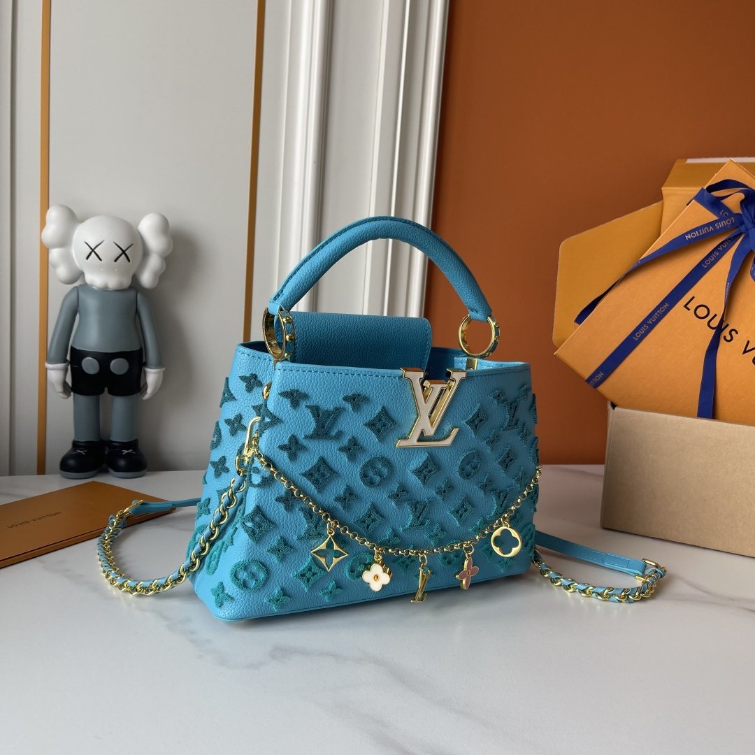 Louis Vuitton Capucines Monogram Charm Top-Handle Bag — front