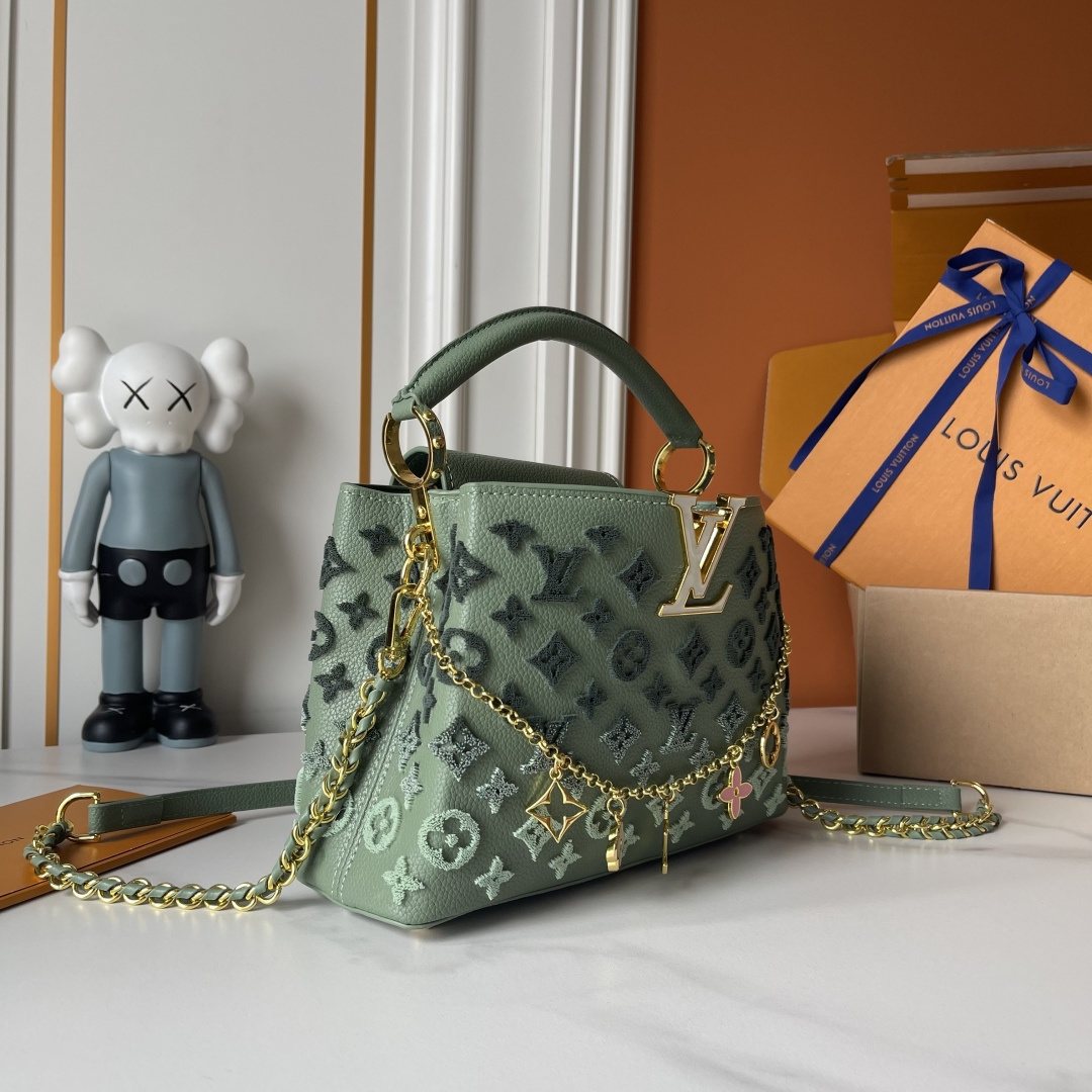 Louis Vuitton Capucines Monogram Charm Top-Handle Bag — front