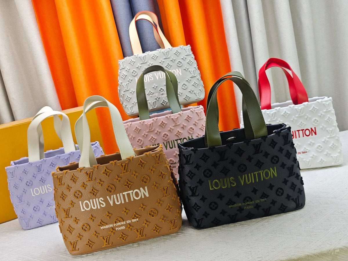 Louis Vuitton Mini Shopper Tote with Monogram Motifs — comparison