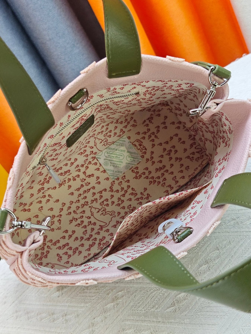 Louis Vuitton Mini Shopper Tote with Monogram Motifs — detail