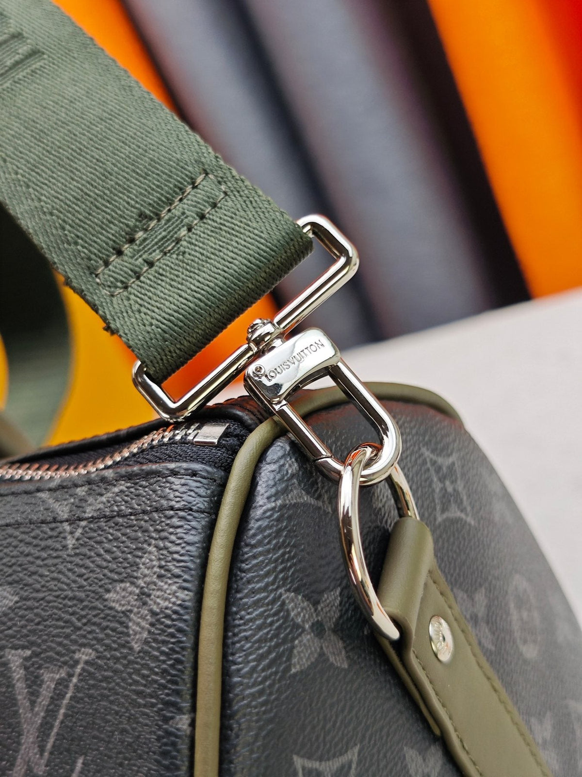 Louis Vuitton Keepall Bandoulière Monogram Duffel Bag — detail