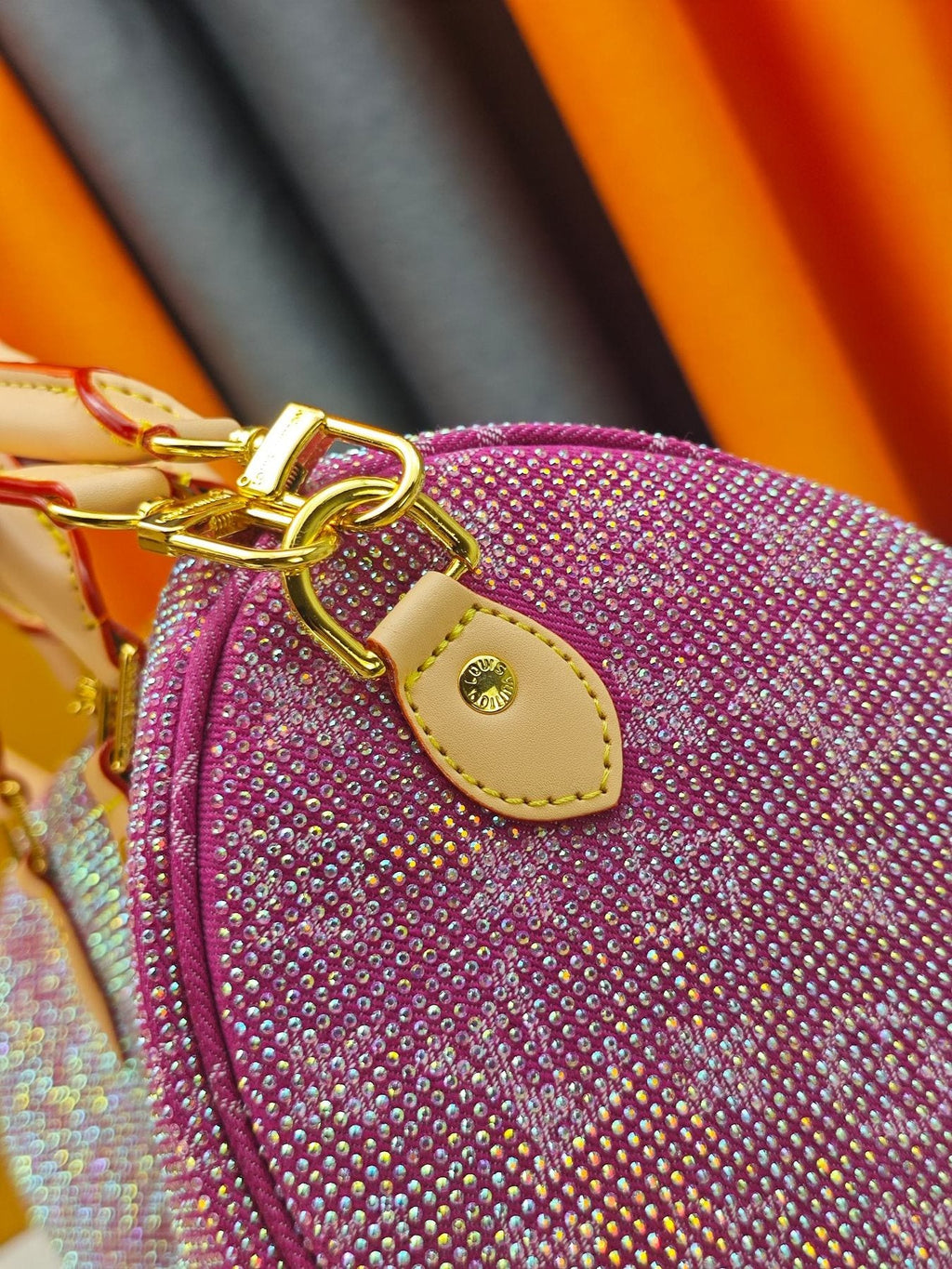Louis Vuitton Speedy Bandoulière Embellished Monogram Bag — detail