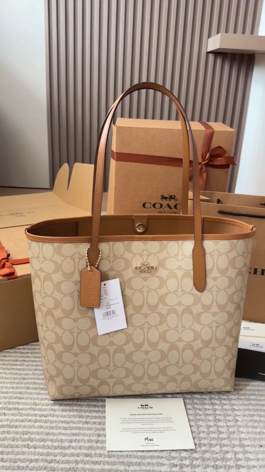 Coach City Tote in Signature Coated Canvas — hero