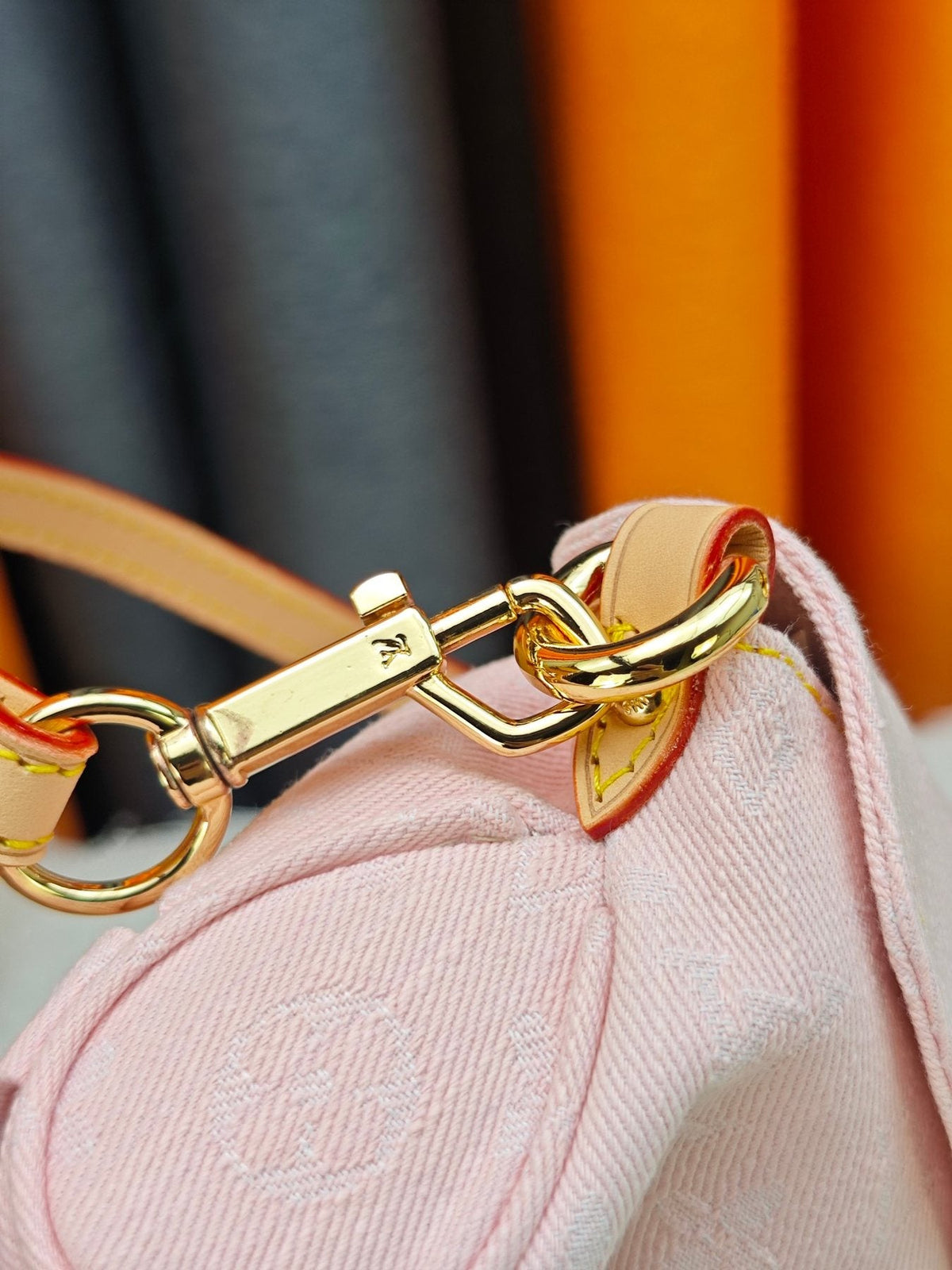 Louis Vuitton Pink Monogram Flap Shoulder Bag — detail