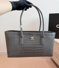 Chanel Cerf Crocodile-Embossed Tote Bag — hero