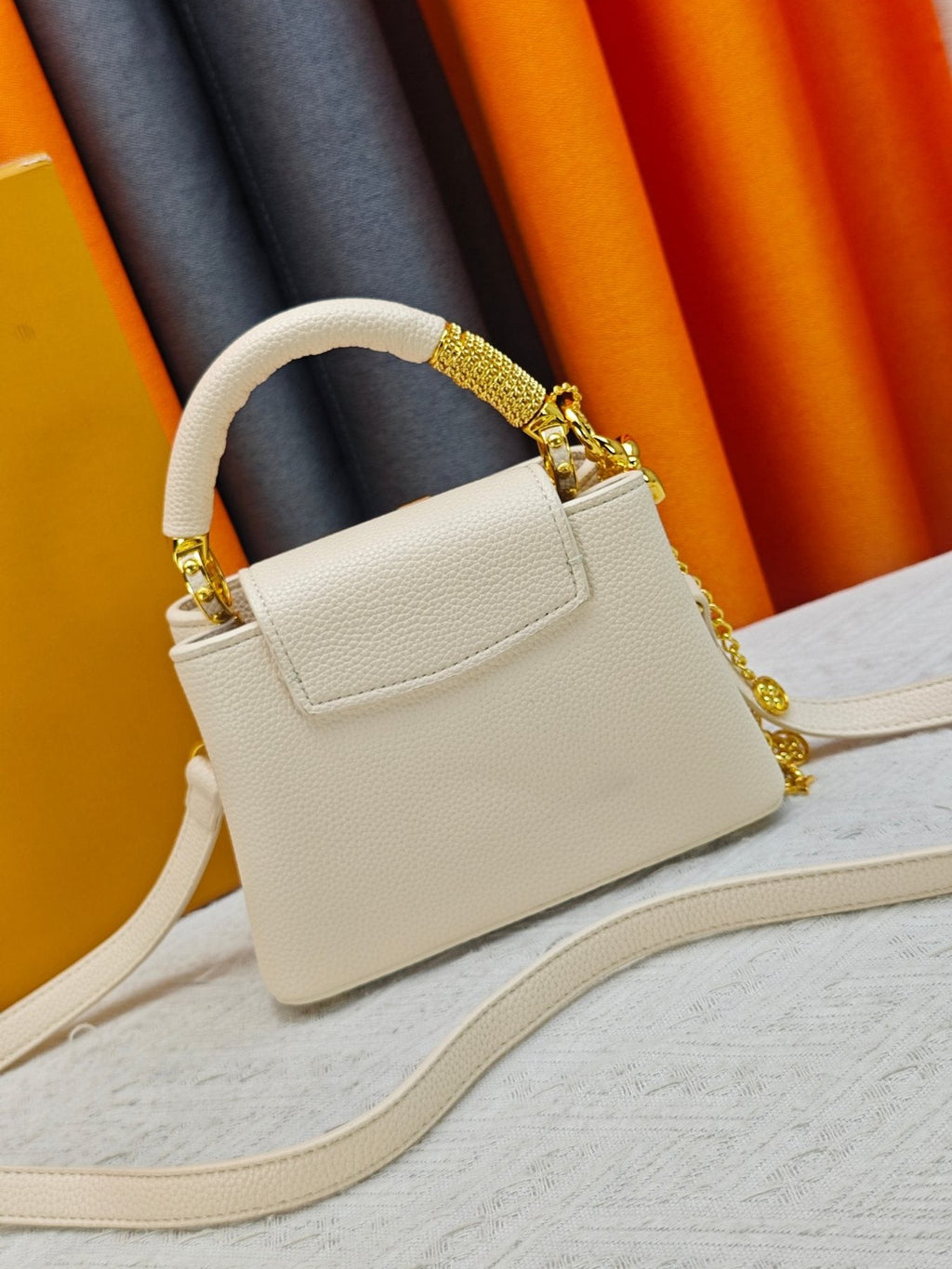 Louis Vuitton Capucines Chain Charm Top-Handle Bag — back