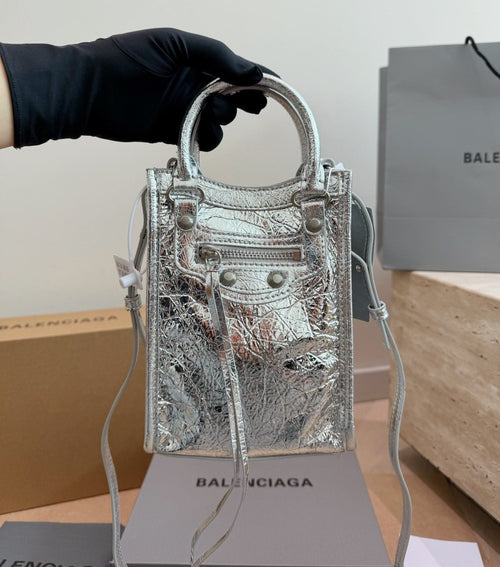 Balenciaga Neo Cagole Studded Handbag — model