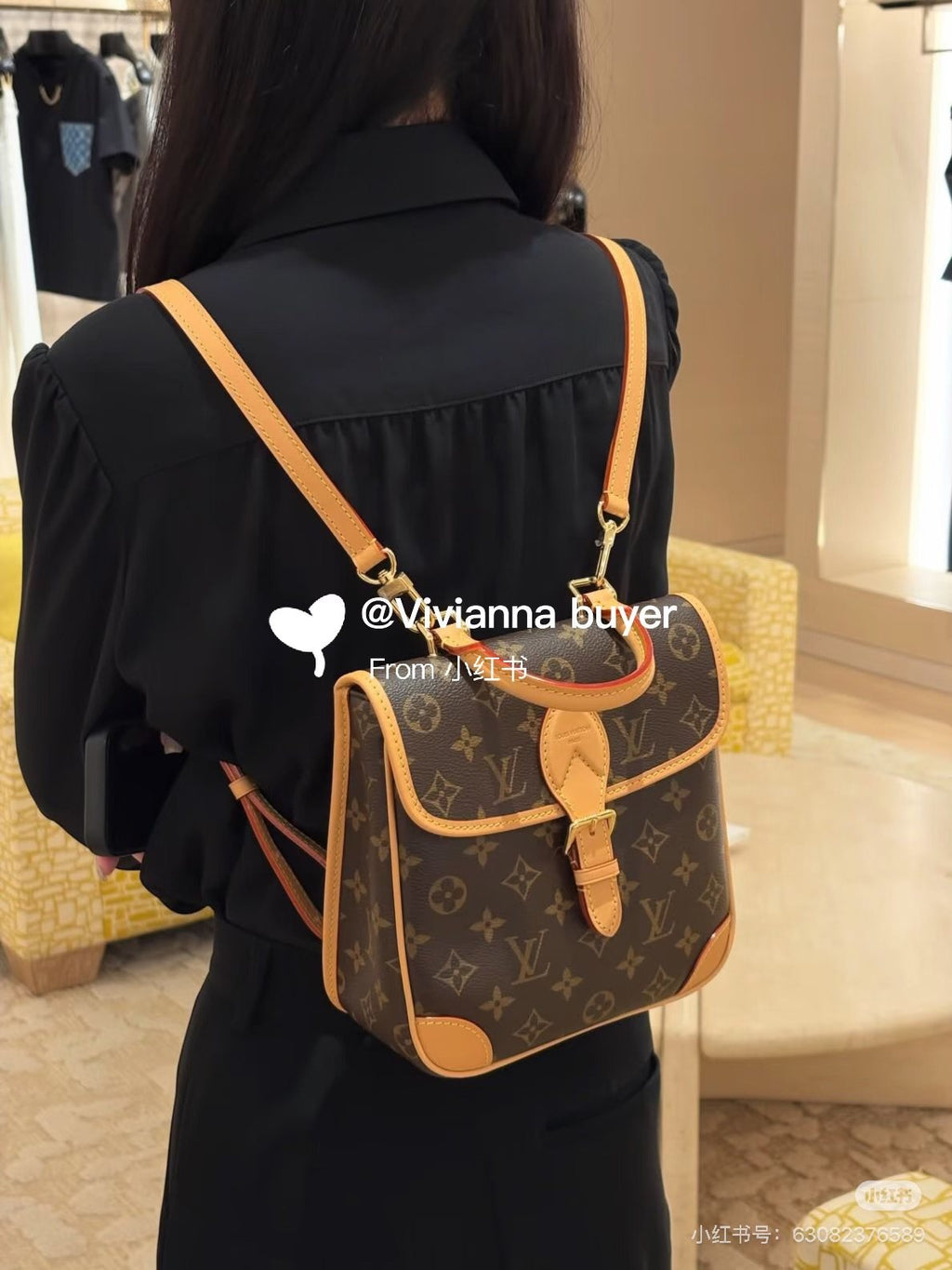 Louis Vuitton Monogram Curved-Flap Backpack — model
