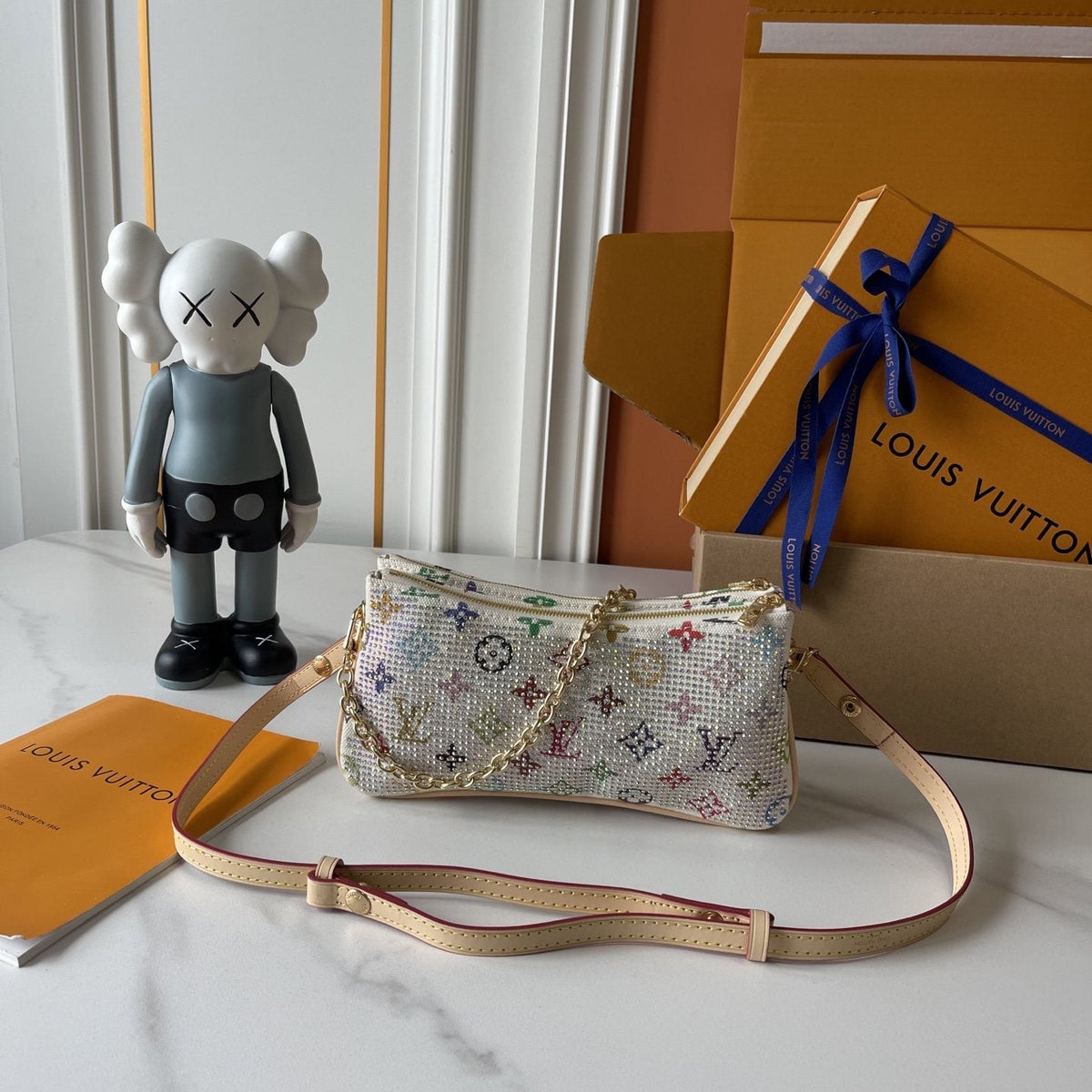Louis Vuitton Liv Pochette Embellished Shoulder Bag — front
