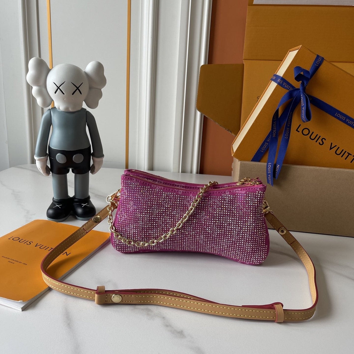 Louis Vuitton Liv Pochette Embellished Shoulder Bag — front