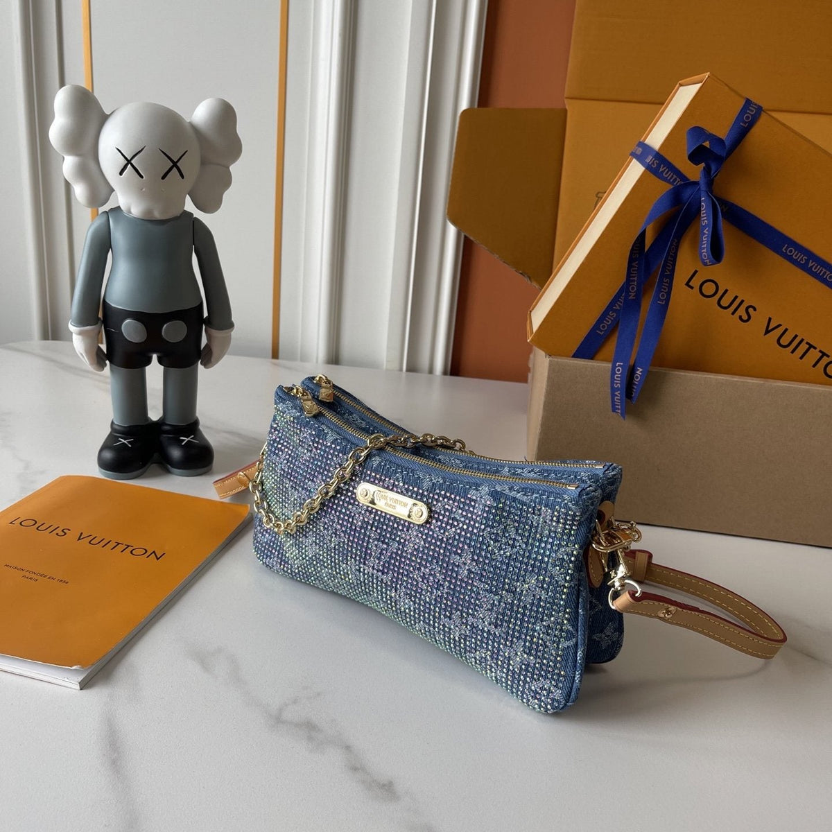 Louis Vuitton Liv Pochette Embellished Shoulder Bag — front